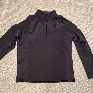 Spyder Black 1/4-Zip Performance Pullover